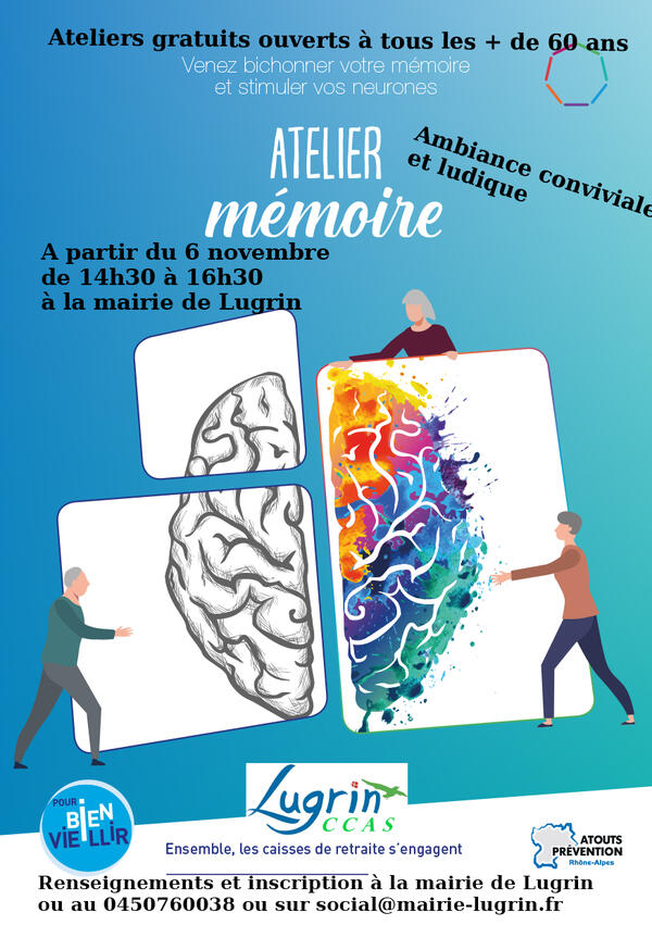 Ateliers mémoire pour les 60 ans et plus à Lugrin
