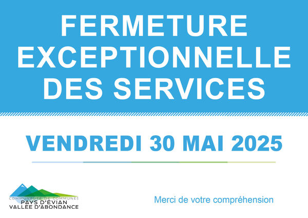 fermeture services CCPEVA 30 mai 2025