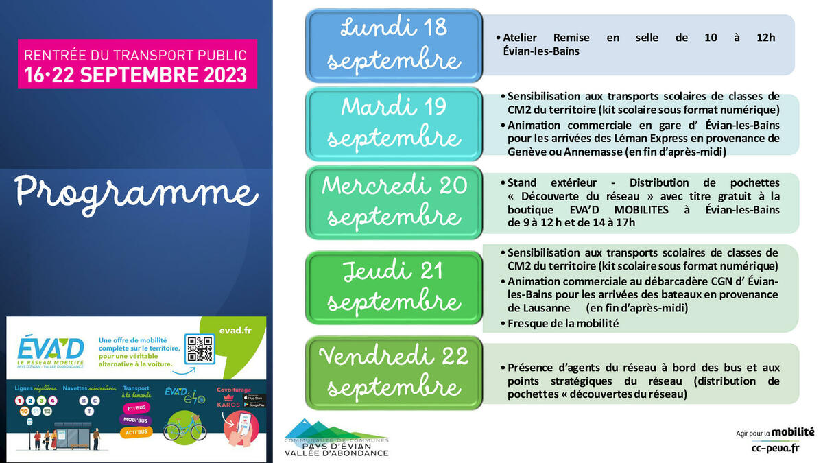 Programme de la rentrée du transport public 2023