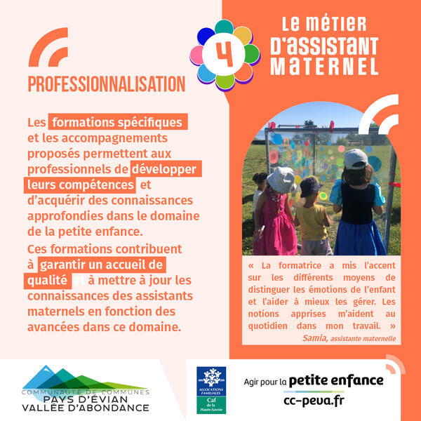 Métier d'assistante maternelle - professionnalisation